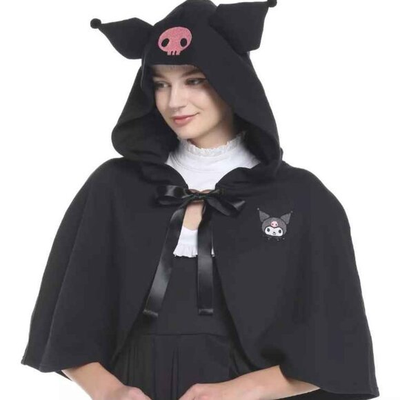NWT RETIRED Kuromi Figural Ears Girls Capelet - Picture 1 of 3